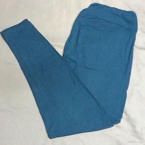 Solid dark teal LLR TC leggings